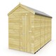 image 1 of 8 x 18 Feet Apex Shed - Single Door Without Windows - Wood - L533 x W231 x H217 cm | Brown
