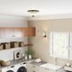 image 7 of HOMCOM Crystal Chandelier Ceiling Light with 168 Octagonal Beads, Vintage 2-Light Flush Mount Ceiling Light for Living Room, Bedroom, Hallway, Dining Room, Black | Black