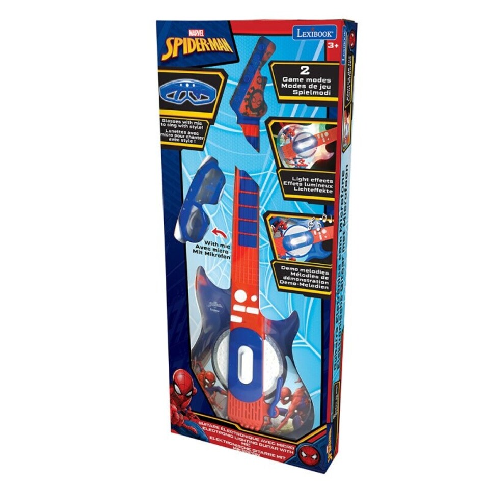 image 1 of Lexibook K260SP Spiderman Electronic Guitar & Glasses with Mic