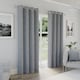 image 2 of Enhanced Living Austin 100% Blackout, Thermal Grey Curtains with Eyelet Header (PAIR) - 46x72 inch (117x183cm)