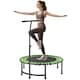 image 6 of HOMCOM Trampoline Outdoor Bouncer Jumper Adjustable Handle, Green