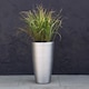 image 1 of White Cement Round Planter Large Garden Patio Flower Pot Urn 58cm | Silver | Silver
