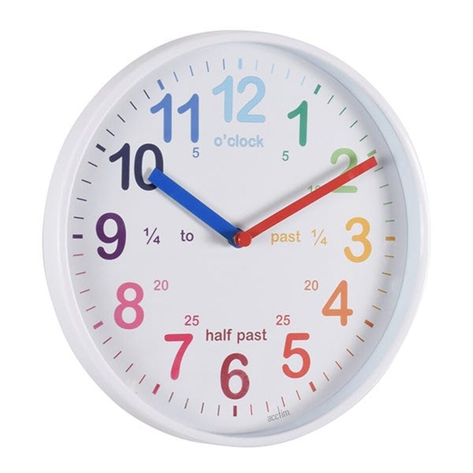 image 1 of Acctim Wickford Kids Wall Clock White