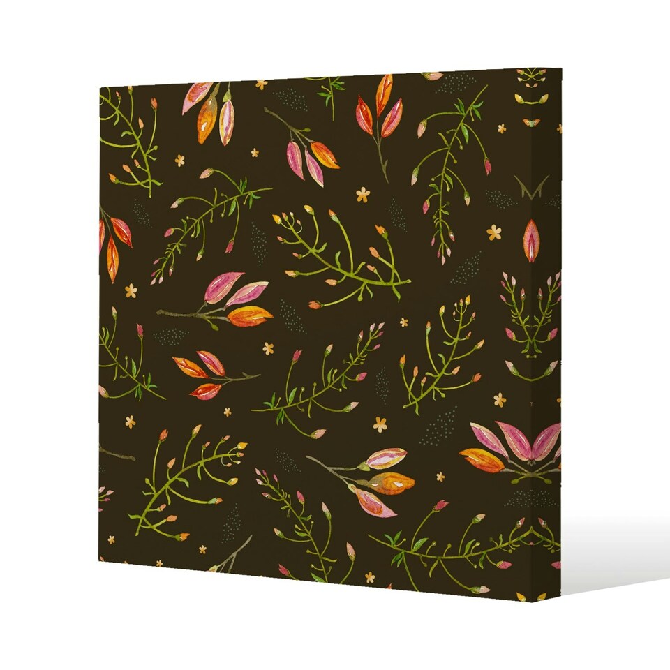 image 1 of Green Branches (Canvas Print) 77 x 77 x 4cm