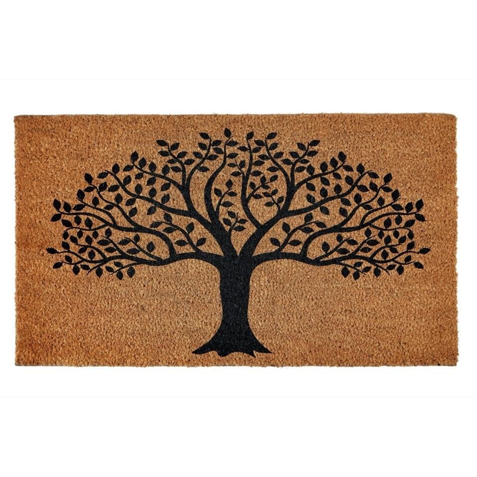 Groundsman Tree Of Life Door Mat | Brown | Brown/Black | 40cm x 70cm | 1
