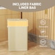 image 6 of HOMCOM Laundry Hamper with Removable Washable Liner Bag, Nature Wood Finish Brown | Cream