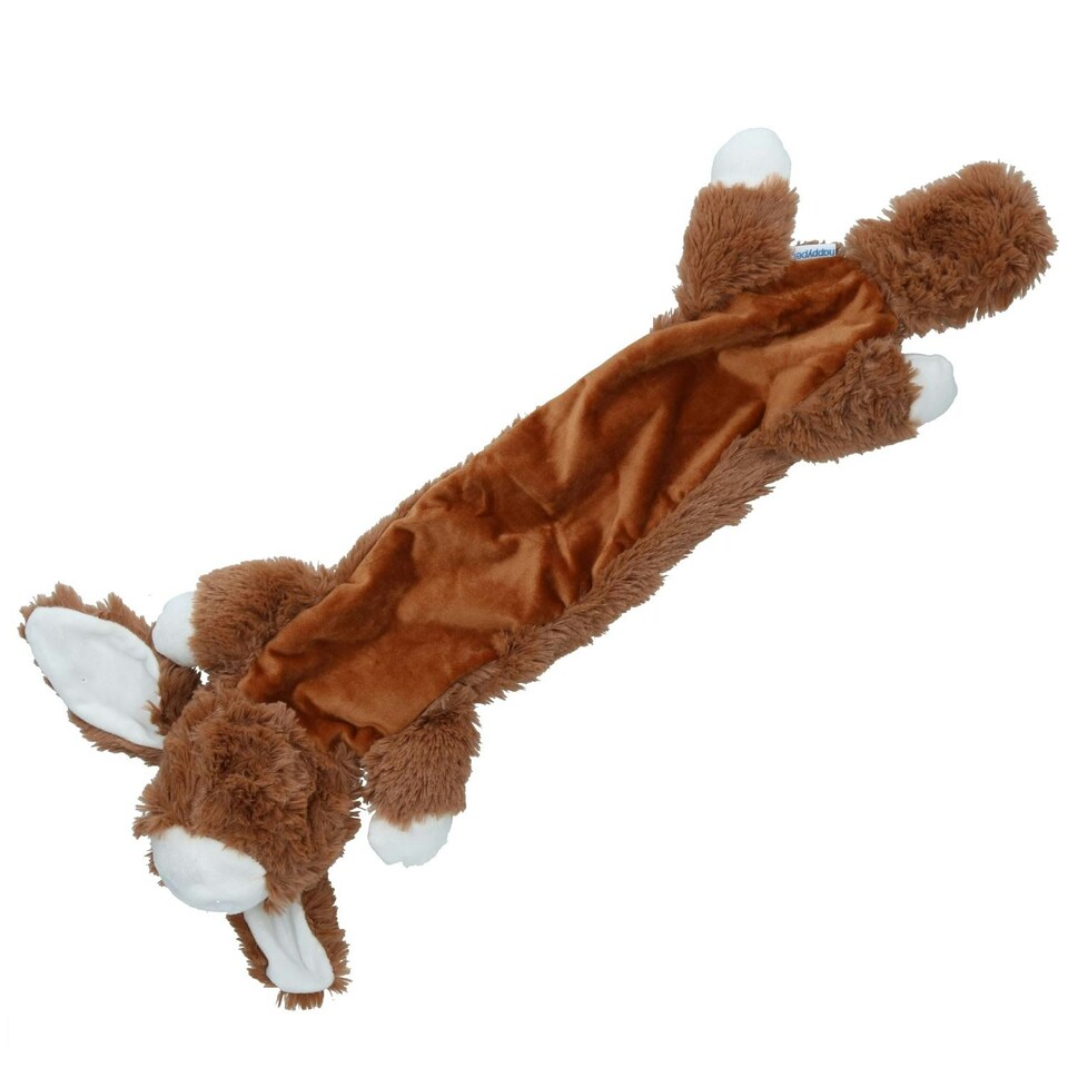image 1 of Plush Super Soft Unstuffed Rabbit Dog Toy With Squeak 8x10x58cm