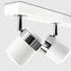image 2 of ValueLights Modern 4 Way Gloss White Straight Bar Ceiling Spotlight | White
