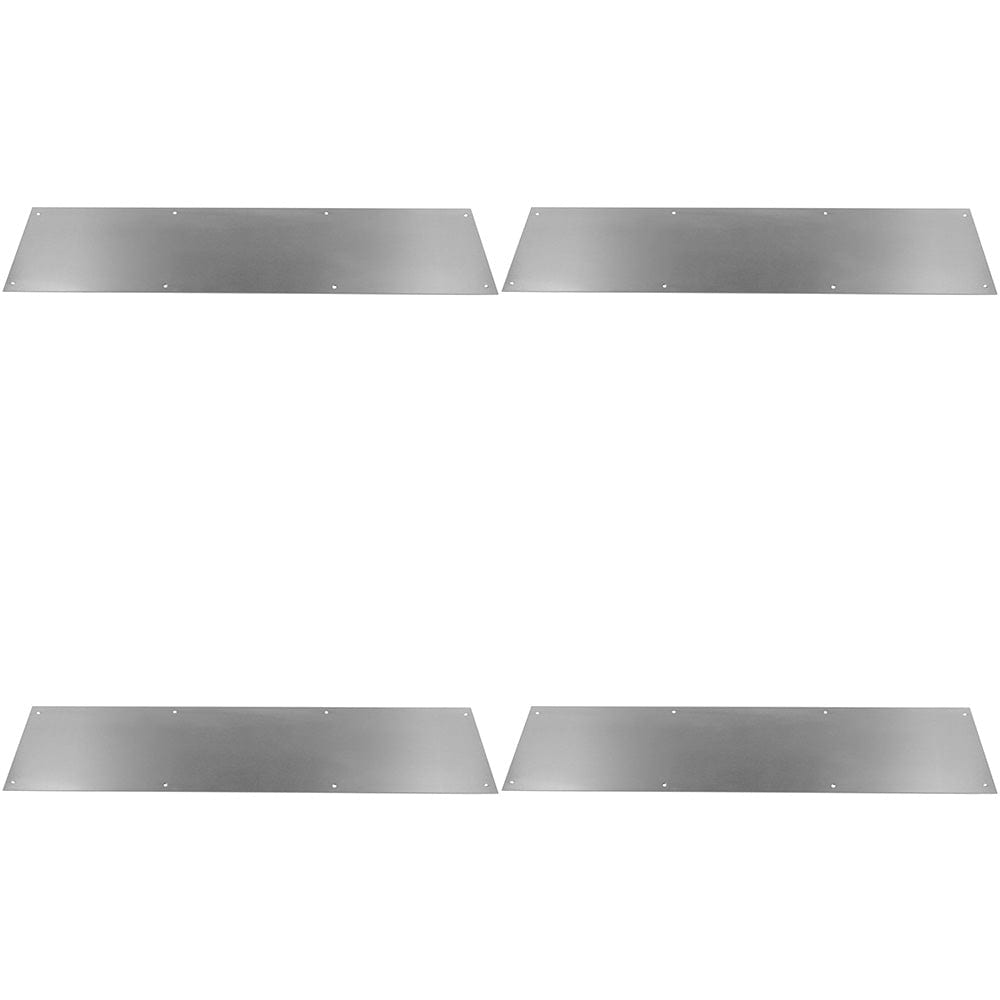 4 PACK - 650mm x 150mm Plain Door Kickplate - Satin Stainless Steel Kick Plate Protector
