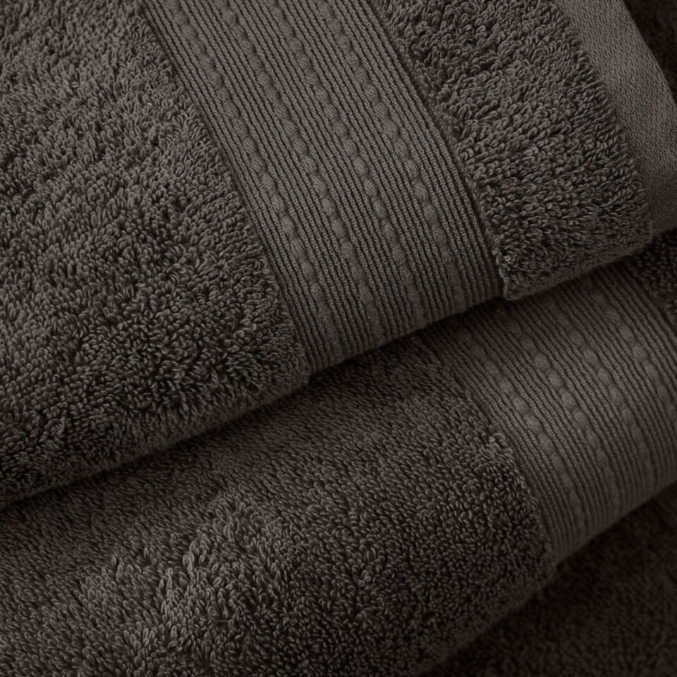 image 1 of Bianca Supima Cotton Towel | Grey | Charcoal Grey | Hand towel