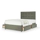 image 1 of Neptune Spring Slate Linen 4 Drawer Divan Set And Pearl Headboard Double