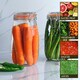 image 5 of Argon Tableware Glass Storage Jars with Labels - 1.5 Litre - Orange Seal - Pack of 3
