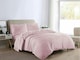 image 1 of Plain Dye Flannelette Pink Double Duvet Cover Set