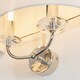 image 5 of Nixon 2 Light Indoor Candle Wall Light Nickel Plate, White Faux Silk, E14