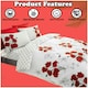image 4 of VELVETIO Poppy Flower Duvet Cover Set Reversible Polycotton Easy Care Beddings Red | Super King