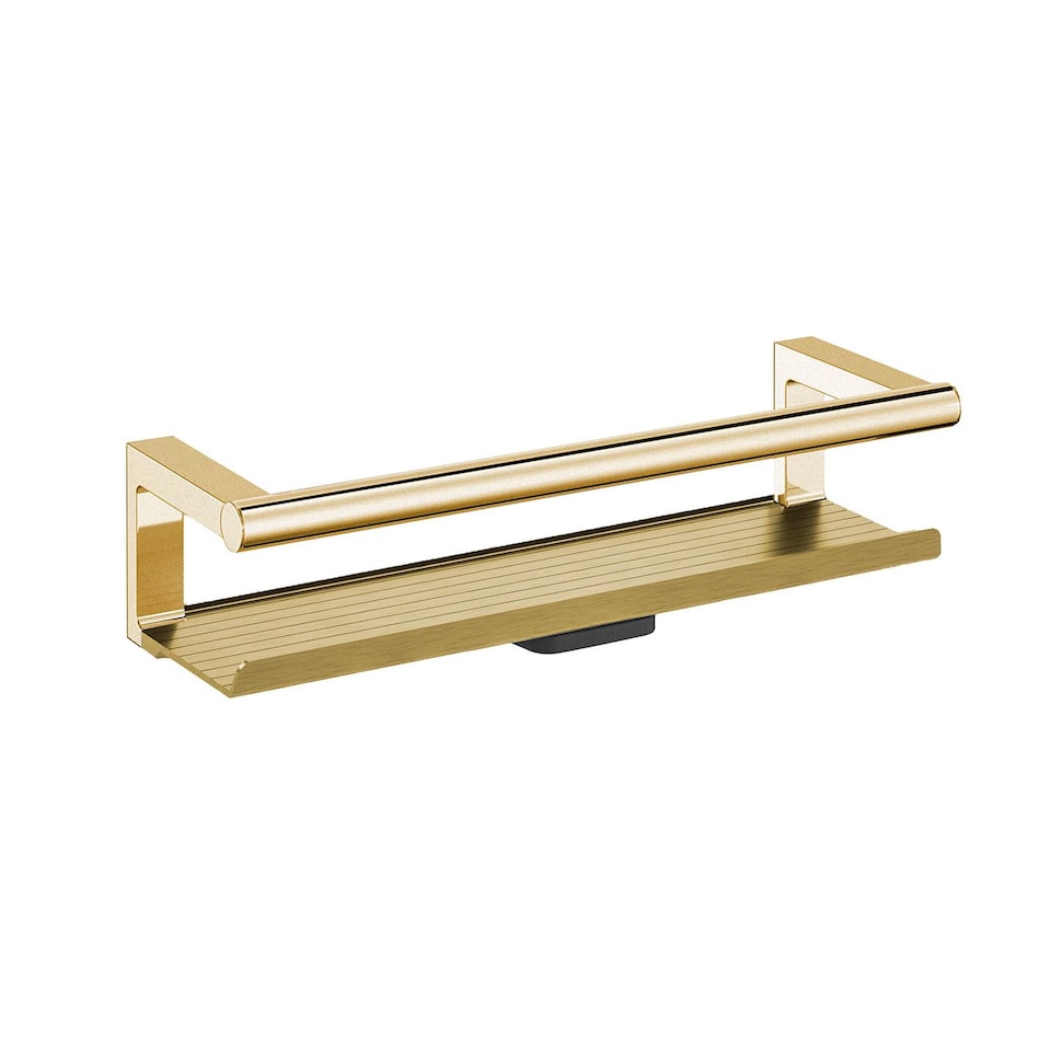 image 1 of COSMIC Bathroom Shelf, Organizer, Glass Wiper, Gold, Architect S+ Collection