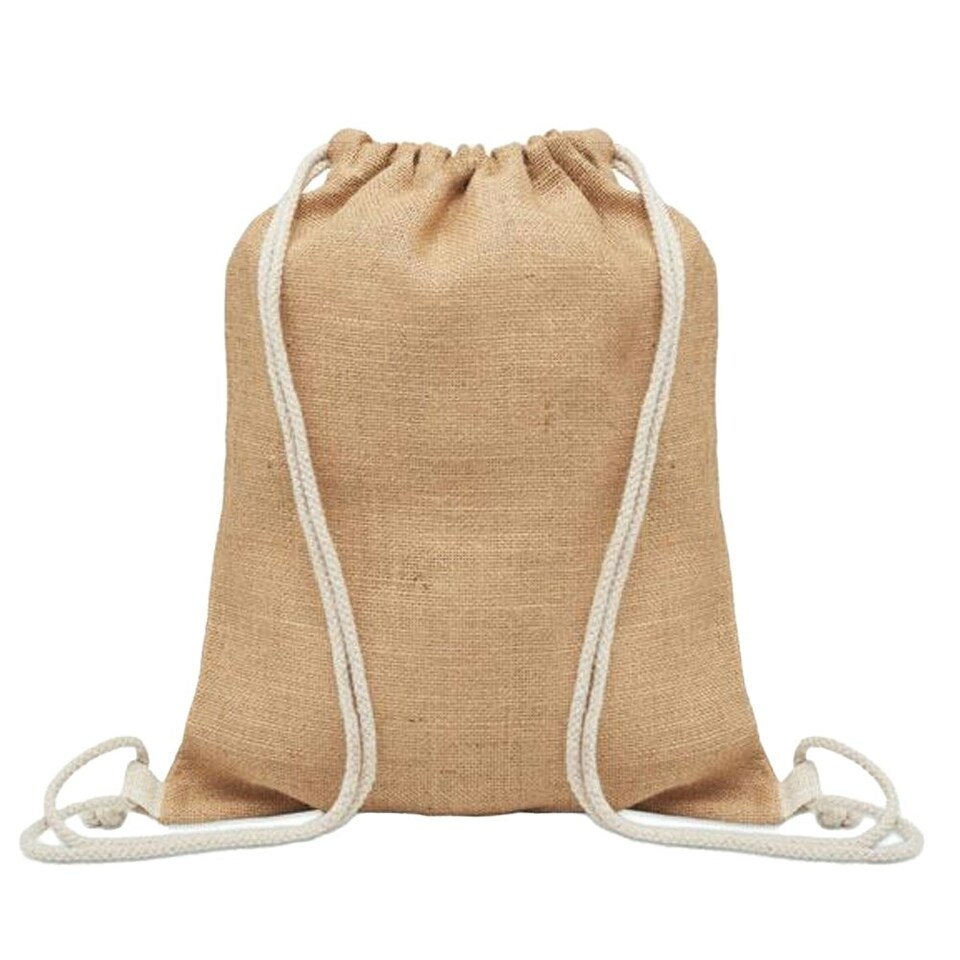 image 1 of MidOcean Fukuro Jute Drawstring Bag - Beige - One Size Brown