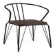 image 2 of Interiors by Premier Black Metal and Elm Wood Arm Chair, Accent Dining Arm Chair, Versatile Wooden Chair for Home, Office, Lounge