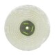 image 1 of White Close Stitched Metal Polishing Buffing Mop 6" x 1.5" 3 section 2nd Stage
