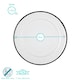 image 3 of Argon Tableware White Enamel Side Plates - 20cm - Black - Pack of 6 Black