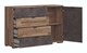image 2 of Sideboard Storage Dresser Drawer Cabinet Unit Light Oak Concrete Grey Arica