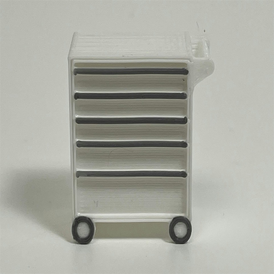 image 1 of Slot Car Trackside Scenery Roller Tool Chest Small White 1:32 Scale WASP