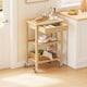 image 4 of SoBuy Kitchen Trolley with Drawer and 2 Shelves, Natural Bamboo, 22.8x15.7x33.8 in, 10.75 kg - FKW135-N