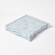 image 1 of Homescapes Cotton Gingham Check Blue Floor Cushion - 50 x 50 cm | Blue | 50 x 50 cm