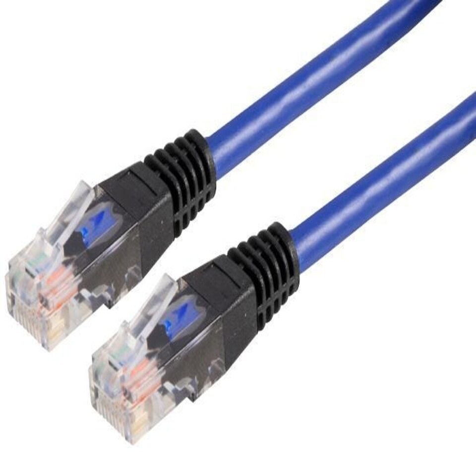PRO SIGNAL - 1m Blue Cat5e Crossover Lead