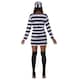 image 2 of Fiestas Guirca Womens/Ladies Prisoner Costume Set | Black | Black/White | S | 1