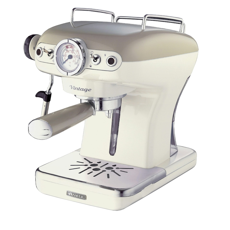 image 1 of Ariete ARPK16 Vintage Retro Dome Kettle, Toaster & Espresso Coffee Machine Set, Cream