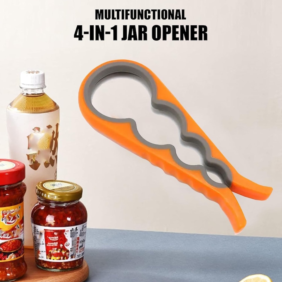image 1 of 6Pcs Kitchen Storage Canister Jars with Can Opener Airtight Bamboo Lid Tea Coffee Sugar Bread Tins Set