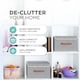 image 3 of DMD 5-Pack Collapsible Storage Boxes with Lids, Stackable Fabric Storage Cubes | Grey