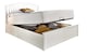 image 1 of 4ft6 Double White,curved,wood wooden ottoman gas lift up storage bed frame.