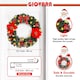 image 6 of Christmas Wreath, Artificial Door Wreath with 30 LED Lights and Hanger