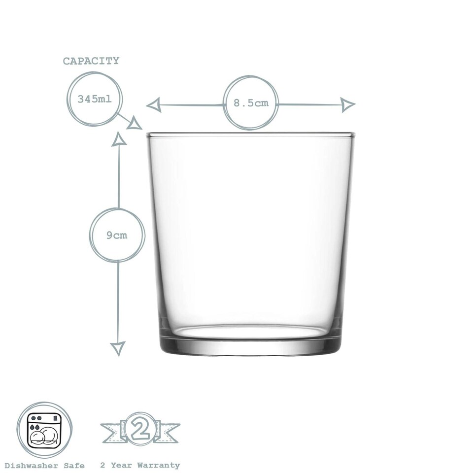 image 1 of LAV Bodega Water Glasses - 345ml - Clear - Pack of 6 Clear