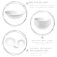 image 2 of Bormioli Rocco Prometo Glass Serving Bowl - 15cm - White | White | White