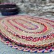 image 3 of FIESTA Oval Rug Braided Hand Woven - Jute - L75 x W120 - Multicolour Multi