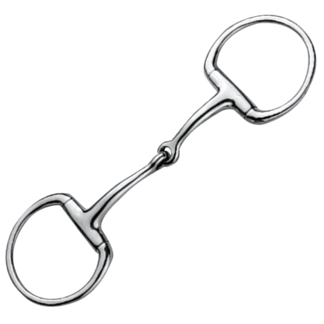 Korsteel Stainless Steel Jointed Eggbutt Snaffle Bit Silver Silver 5.5in 1