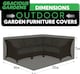 image 2 of Gracious Gardens Rectangular 170x94x71cm Waterproof Garden Furniture Cover