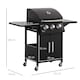 image 3 of Outsunny 3 Burner Gas Grill Portable Barbecue Trolley with Side Shelves