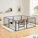 image 2 of Yaheetech 8 Metal Dog Playpen Panels, 80 × 60 cm Black