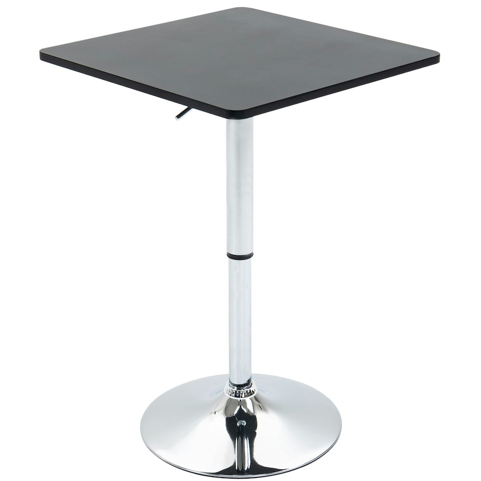 image 1 of HOMCOM Adjustable Height Bar Table with Metal Frame and Square Tabletop