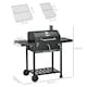 image 7 of Charcoal BBQ Grill Smoker Trolley with Shelves, Bottle Opener and Wheels