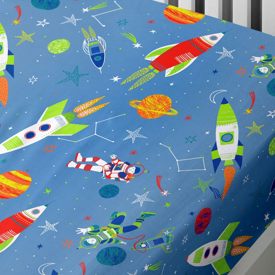 image 1 of Bedlam Supersonic Fitted Bed Sheet Blue