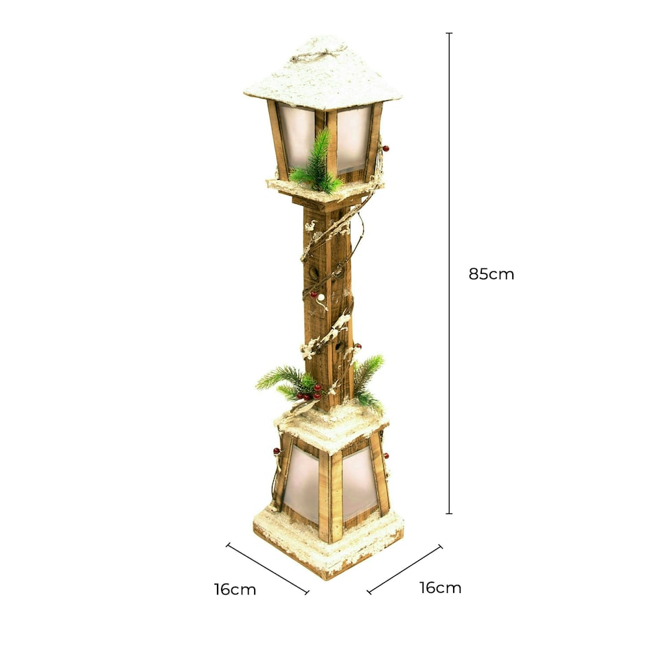 image 1 of The Christmas Workshop 71200 Snow Topped Wooden Lamppost
