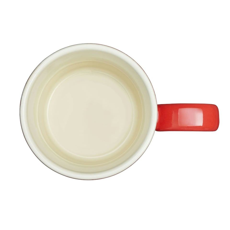 image 1 of Cooks Professional 4 Piece Mug Set |  Durable Dishwasher Safe Stoneware | 350ml | Red | Red