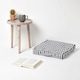 image 2 of Homescapes Cotton Black Thin Stripe Floor Cushion - 50 x 50 cm | Black | 50 x 50 cm