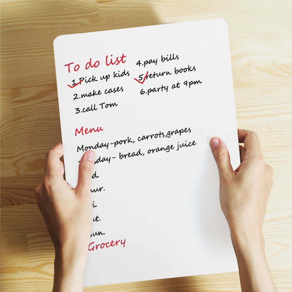 image 1 of Pack of 12 A4 Whiteboards Dry Wipe Boards