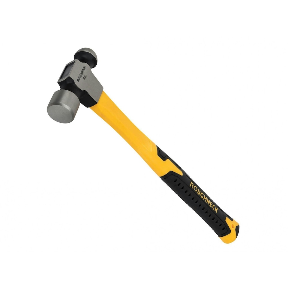 Roughneck Ball Pein Hammer, Fibreglass Shaft - Multi Colour - 454g (16oz)
